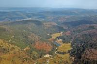 Vallée dans les Vosges avec reliefs érodés